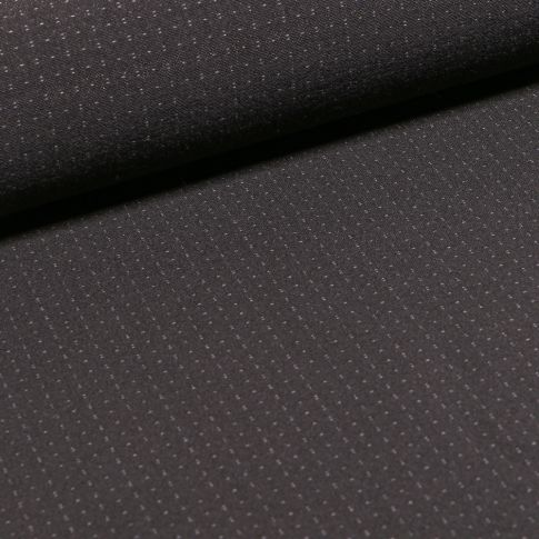 Tissu Bengaline Petits points blancs sur fond Gris foncé