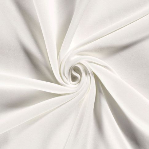 Tissu Sweat envers doudou uni Blanc cassé
