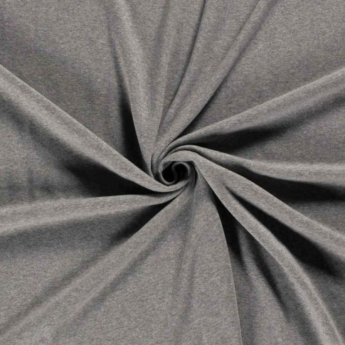 Tissu Sweat envers molletonné CosyMood uni Gris