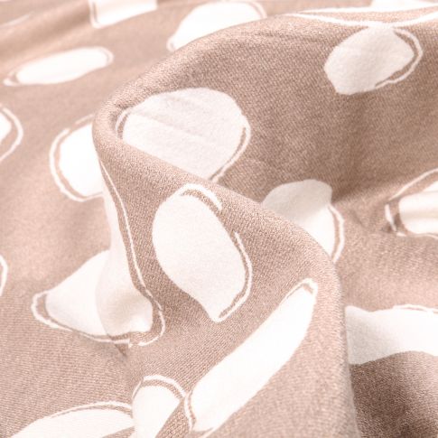 Tissu Jersey Viscose avec aspect crêpe Bubble sur fond Beige sable