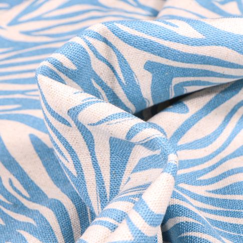 Tissu Lin Viscose Indy bleu ciel sur fond Naturel