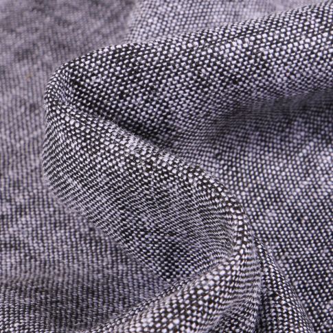 Tissu Viscose Lin chiné Caly Gris anthracite chiné