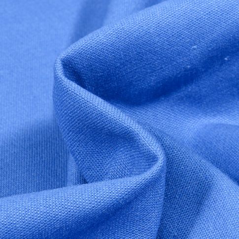 Tissu Coton Lin uni Bleu roi