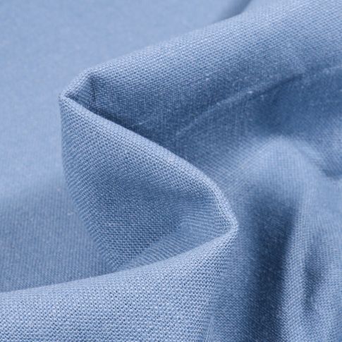Tissu Coton Lin uni Bleu ciel