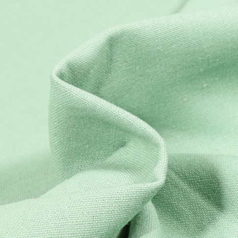 Tissu Coton Lin uni Vert menthe clair