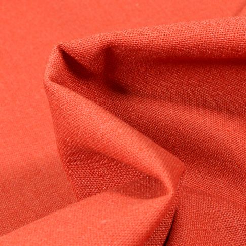 Tissu Coton Lin uni Orange