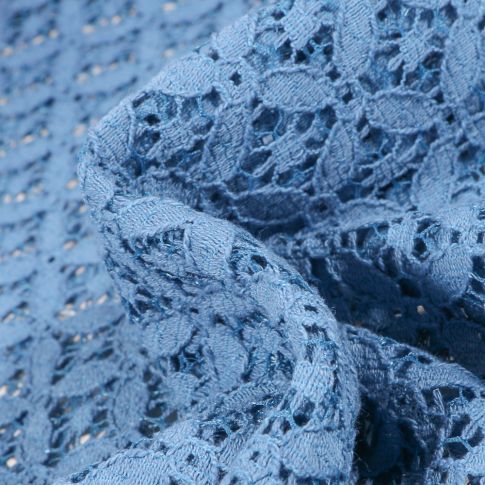 Tissu Dentelle Carla Bleu