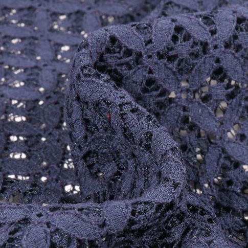 Tissu Dentelle Carla Bleu marine