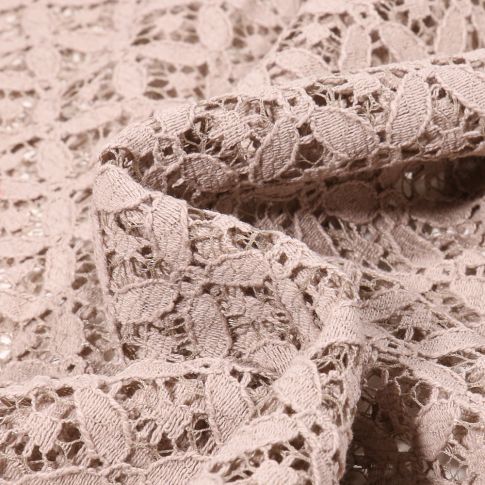 Tissu Dentelle Carla Taupe