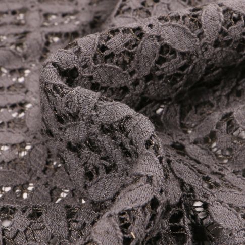 Tissu Dentelle Carla Gris anthracite