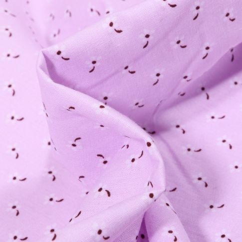 Tissu Coton imprimé LittleBird Petites fleurs sur fond Rose