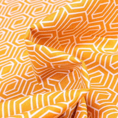 Tissu Coton imprimé LittleBird Motifs géométriques abstraits sur fond Jaune