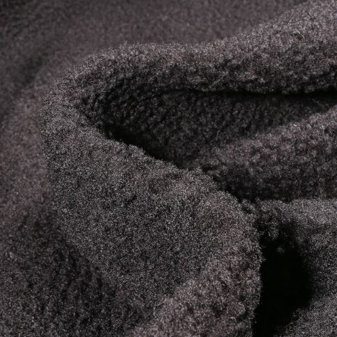 Tissu Fausse fourrure bouclette Ava sur fond Noir