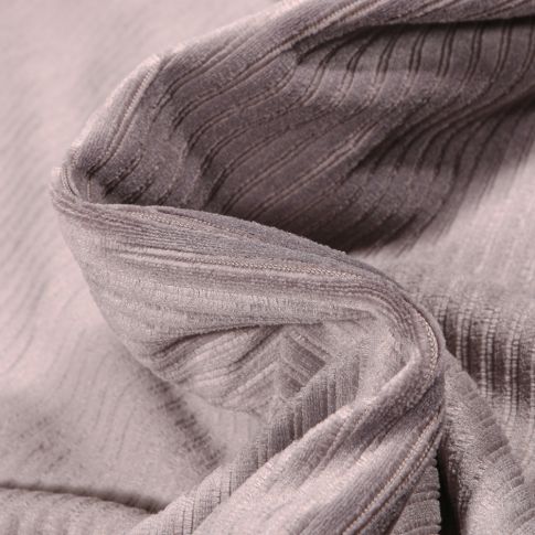 Tissu Velours Côtelé jersey Taupe