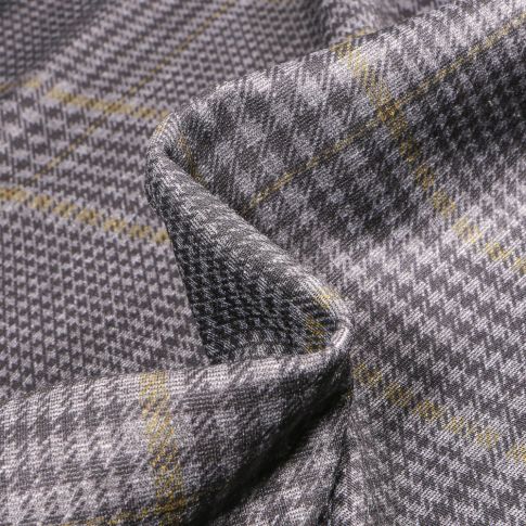 Tissu Jersey Milano Karl jaune sur fond Gris
