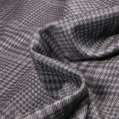 Tissu Jersey Milano Karl gris foncé sur fond Gris