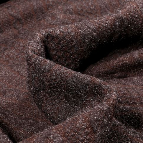 Tissu Sweat Polyviscose Tressé sur fond Marron foncé