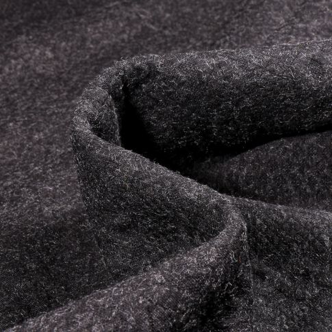 Tissu Sweat Polyviscose Tressé sur fond Gris foncé