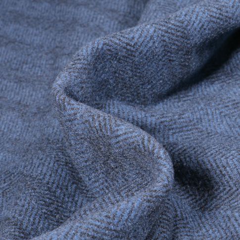 Tissu Jacquard Alexander sur fond Bleu