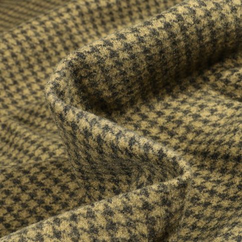 Tissu Jacquard  Kathleen sur fond Vert kaki