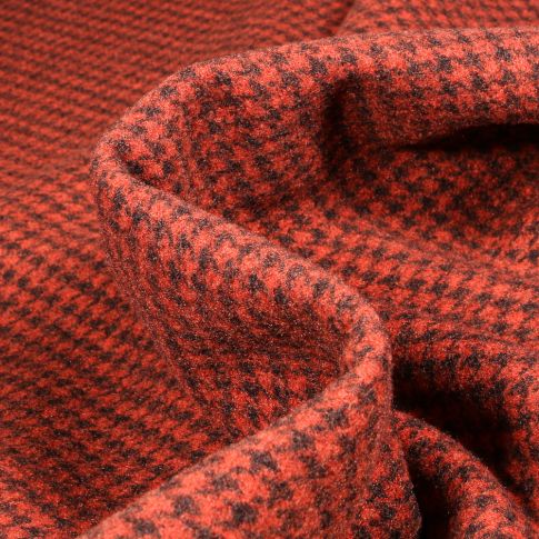 Tissu Jacquard  Kathleen sur fond Brique