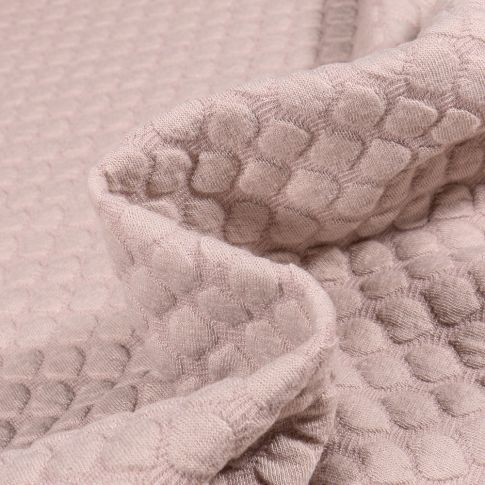 Tissu Sweat matelassé Eleonora Alvéolé sur fond Beige