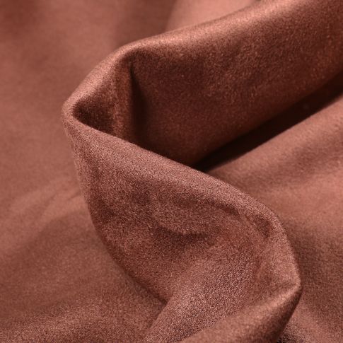 Tissu Suédine Scuba Emmy sur fond Marron