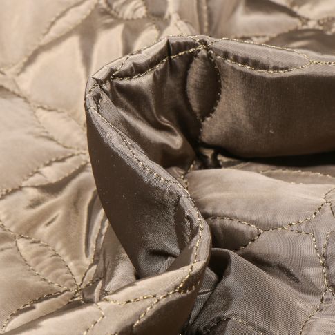 Tissu Doudoune  Délia sur fond Bronze