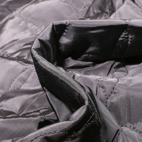 Tissu Doudoune  Délia sur fond Noir