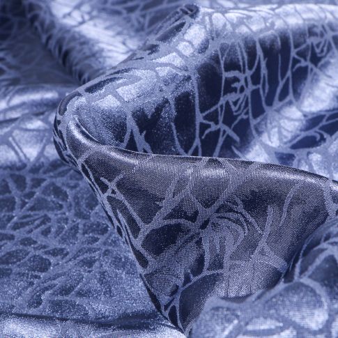 Tissu Satin Terra sur fond Bleu
