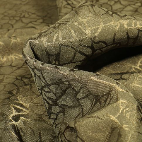 Tissu Satin Terra sur fond Vert kaki