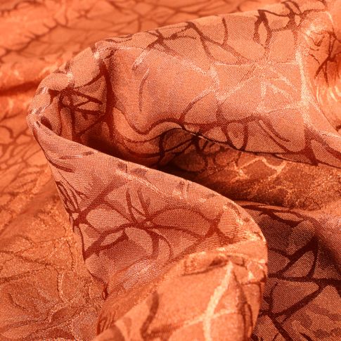 Tissu Satin Terra sur fond Cuivre
