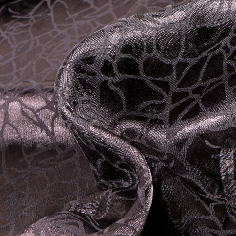 Tissu Satin Terra sur fond Noir