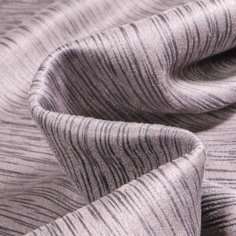 Tissu Suédine Scuba Griffé sur fond Gris