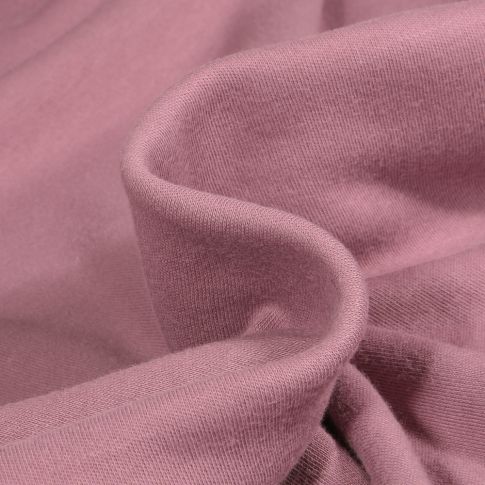 Tissu Jersey uni 100% Coton Rose