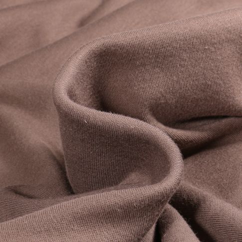 Tissu Jersey uni 100% Coton Marron chocolat