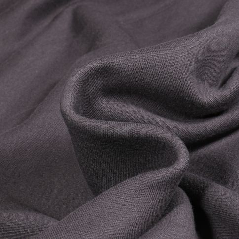 Tissu Jersey uni 100% Coton Gris foncé