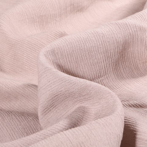 Tissu Viscose uni Rayures texturées sur fond Gris clair