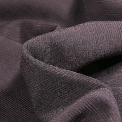 Tissu Viscose uni Rayures texturées sur fond Noir