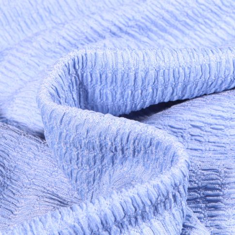 Tissu Maille extensible texturé Bleu lavande