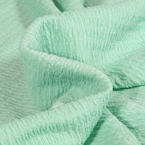 Tissu Maille extensible texturé uni Vert menthe