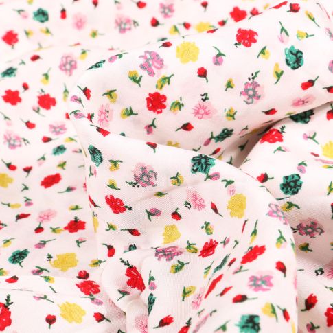 Tissu Viscose Cécilia sur fond Blanc