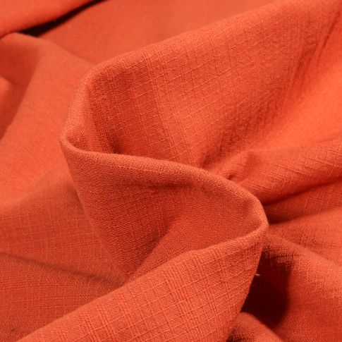 Tissu Lange Bébé uni Brique