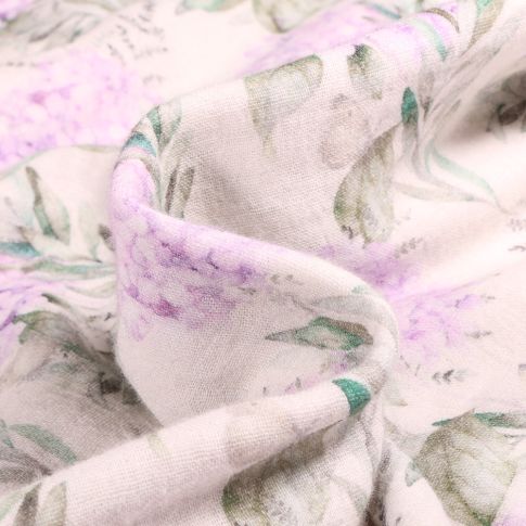 Tissu Double gaze Hortense sur fond Blanc