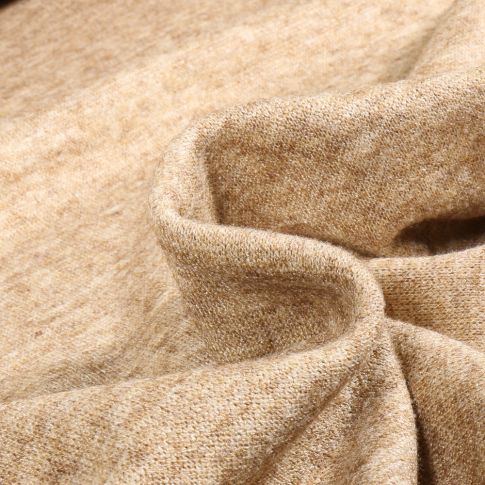 Tissu Maille Heavy chiné sur fond Beige