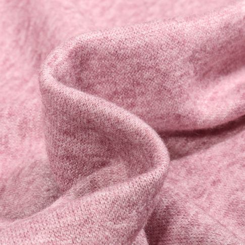 Tissu Maille Douce Julia uni Rose chiné