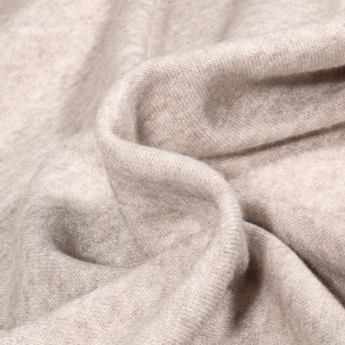 Tissu Maille Heavy chiné sur fond Crème