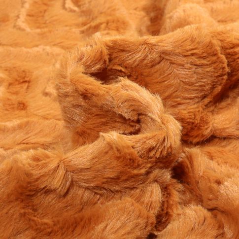 Tissu Fausse fourrure Chevrons Stella Jaune curcuma