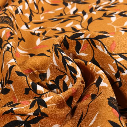Tissu Crêpe de Viscose Alba Ocre