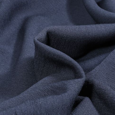 Tissu Crêpe de viscose uni Bleu marine